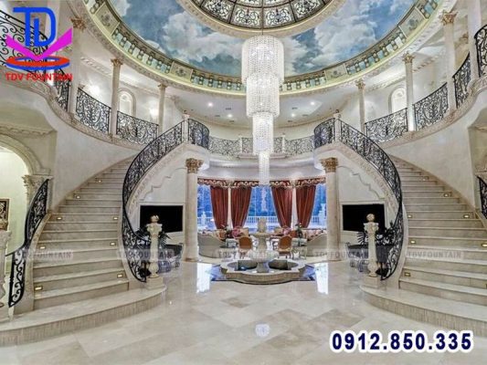 Đài phun nước kiểu tầng tràn hoạt động ổn định, bền bỉ trong không gian