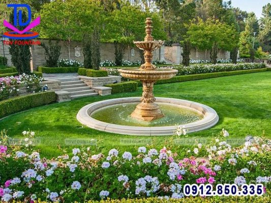 TDV Fountain - Đơn vị thi công đài phun nước khách sạn kiểu tầng tràn uy tín