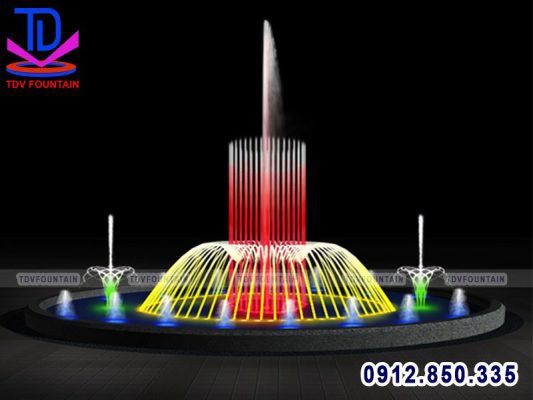 đài phun nước theo nhạc đẹp