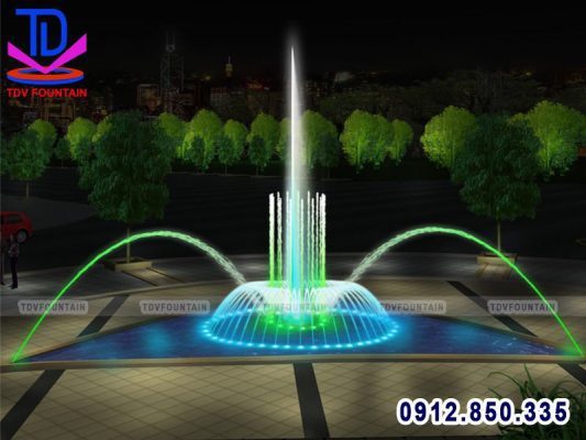 thiết kế thi công đài phun nước theo nhạc