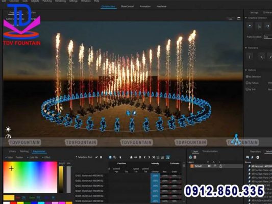 Chi phí mô phỏng nhạc nước phụ thuộc vào nhiều yếu tố khác nhau