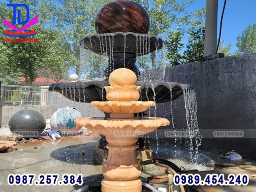 Đài phun nước bê tông bền bỉ theo thời gian