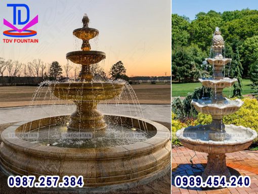 Thiết kế đài phun nước bê tông đa dạng và linh hoạt