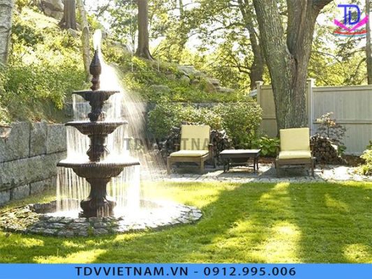 Ý nghĩa phong thủy chi tiết của đài phun nước 5 tầng