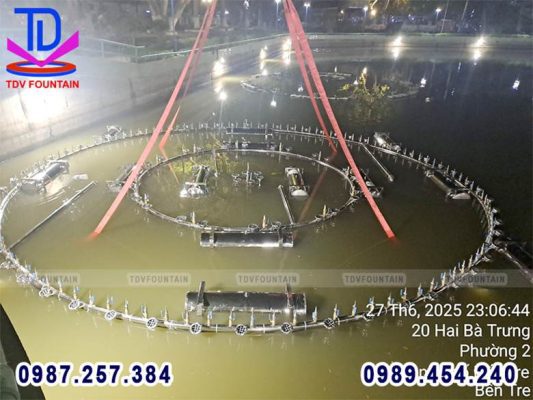 Thi công lắp đặt trên mặt hồ