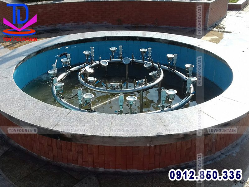 Đài phun nước bể tròn khu công nghiệp Vũng Áng