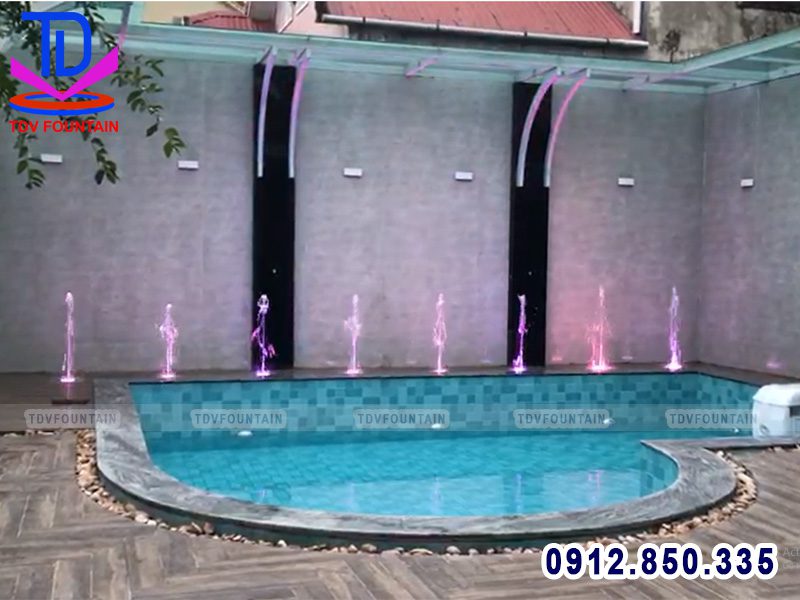 Đài phun nước mini bể bơi