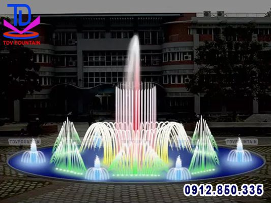Thiết kế đài phun nước bể tròn cho quảng trường khu đô thị
