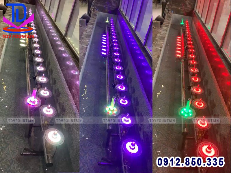 Đèn Led âm nước bánh xe đổi màu tự động RGB
