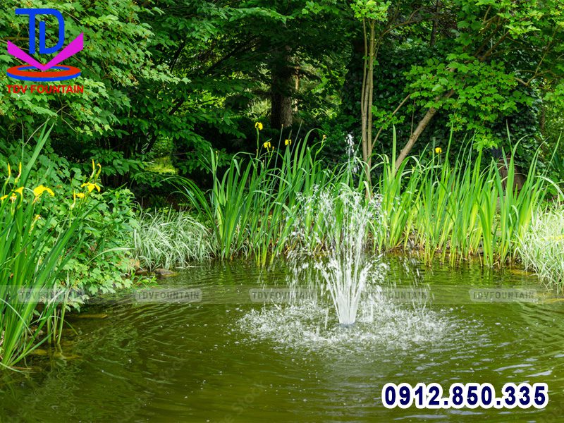 Lắp đặt vòi phun bông hoa trang trí hồ nước sân vườn