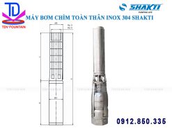 Máy bơm chìm inox 304 Shakti 1.5kw 2hp