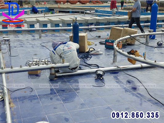 Lắp đặt thiết bị đài phun nước tại Hồng Ngự - Đồng Tháp