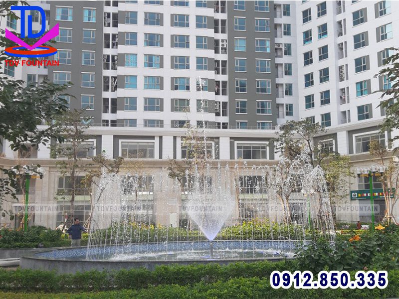 Đài phun nước trang trí cảnh quan chung cư Ciputra