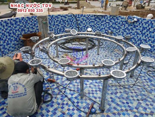 Quy trình thiết kế và thi công đài phun nước hình tròn 
