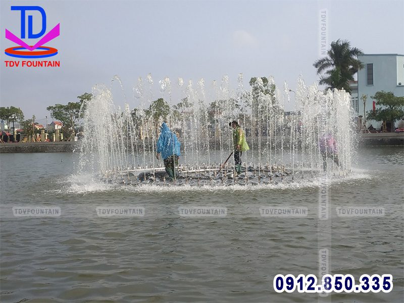 Test thử hoạt động đài phun phao nổi