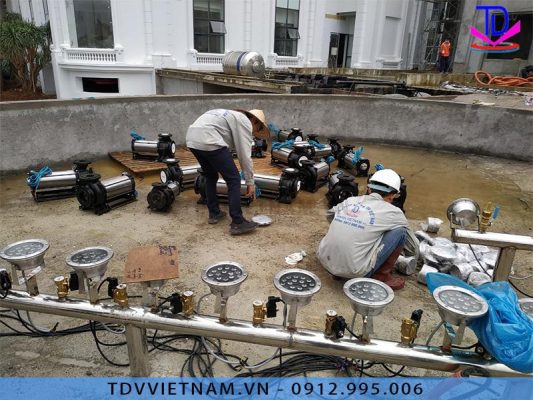 Quy trình lắp đặt đài phun nước cho quảng trường