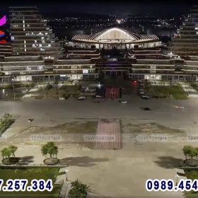 Đài phun nước âm sàn tại quảng trường Trung tâm Chính trị - Hành chính Tp Hải Phòng.