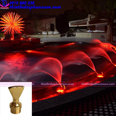 Hệ thống nhạc nước hình cánh hoa được cấu tạo từ nhiều bộ phận chuyên dụng.