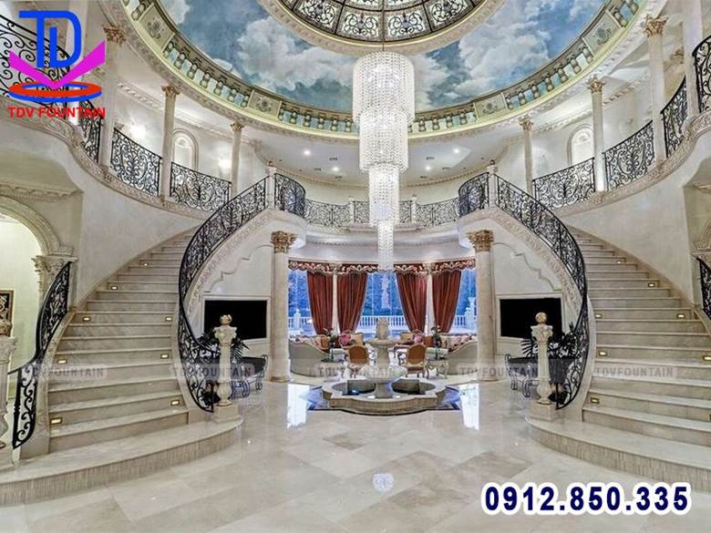 Đài phun nước kiểu tầng tràn hoạt động ổn định, bền bỉ trong không gian