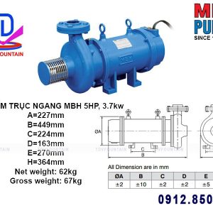 bom chim truc ngang mbh 3.7kw