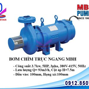 Máy bơm chìm trục ngang MBH 3.7kw 5HP