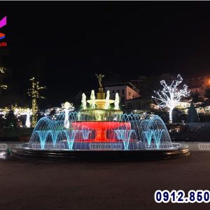 Đài phun nước bể hình tròn
