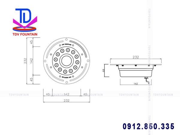 đèn led đài phun nước